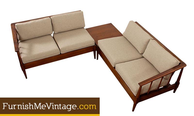 Norwood Mid Century Modern Two Piece Sectional Sofa | Baci Living Room