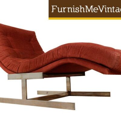 Vintage original Milo Baughman wave chaise