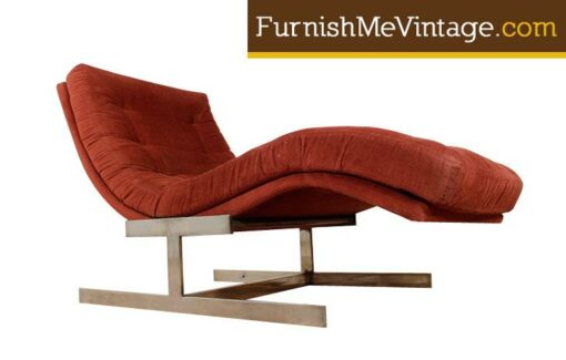 Vintage original Milo Baughman wave chaise