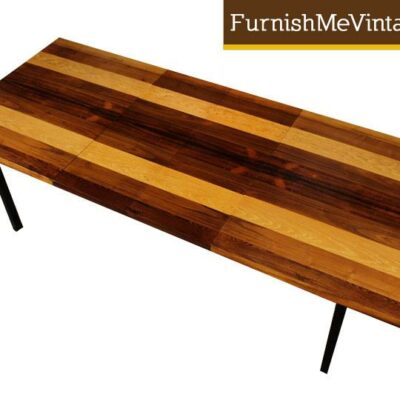 Milo Baughman Rosewood Hickory and Walnut Dining Table