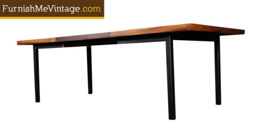 Milo Baughman Rosewood Hickory and Walnut Dining Table