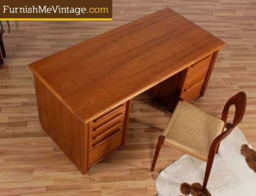 Vintage Danish Teak Desk with Modular Cabinets