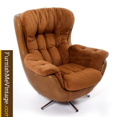 Vintage 1970s Overstuffed Arm Chair