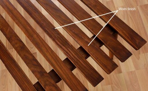Pair of Mid Century Modern Slat Bench Tables