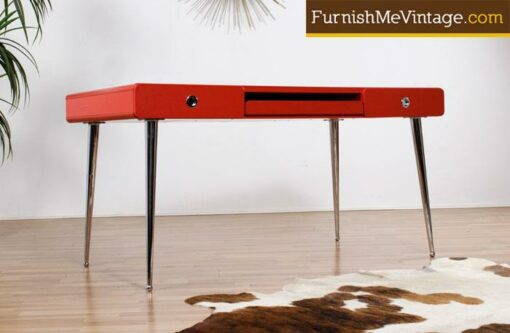 Red modern executive desk
