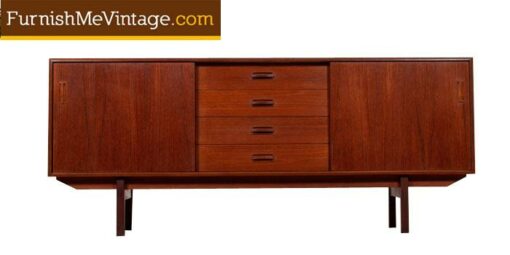 Completely restored mid century modern Danish teak credenza