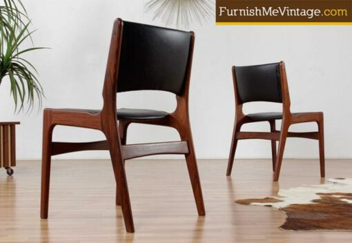 Set of (6) Reupholstered Danish Dining Chairs