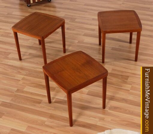 Set of (3) Reversible Mid Century Modern Nesting Tables