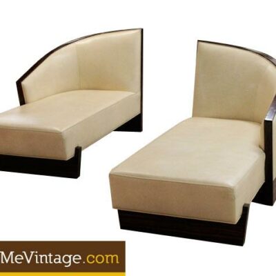 Pair of Modern Rosewood Chaises
