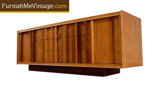 Rosewood, Hickory, Oak and Burl Vintage Credenza