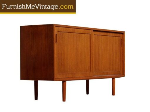 Sliding Door Mid Century Modern Teak Credenza