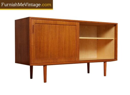 Sliding Door Mid Century Modern Teak Credenza