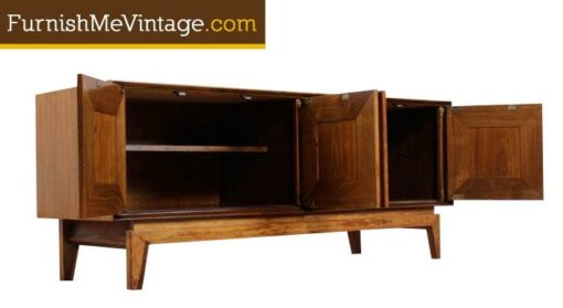 Low Mid Century Modern Foil Front Credenza