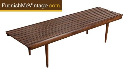 Yugoslavian Mid Century Modern Slat Bench Coffee Table