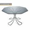 1970s chrome glass dining table