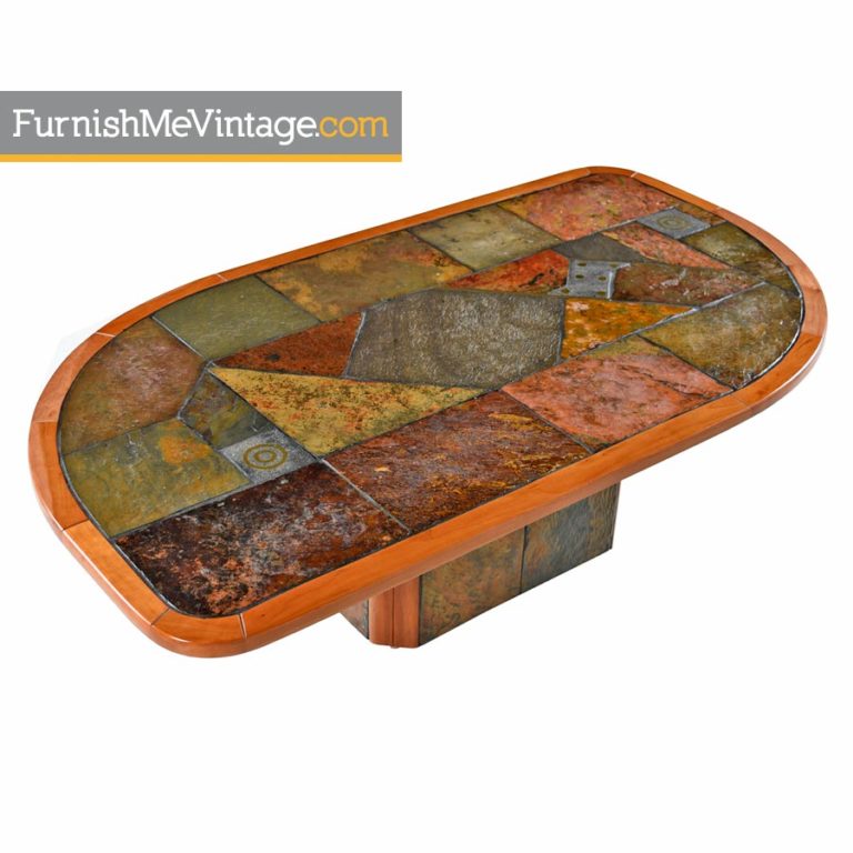 Slate Craft brass and cherry Paul Kingma style coffee table made in South Africa