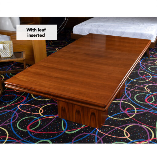 Sanneman Danish Modern rosewood dining table with leaf