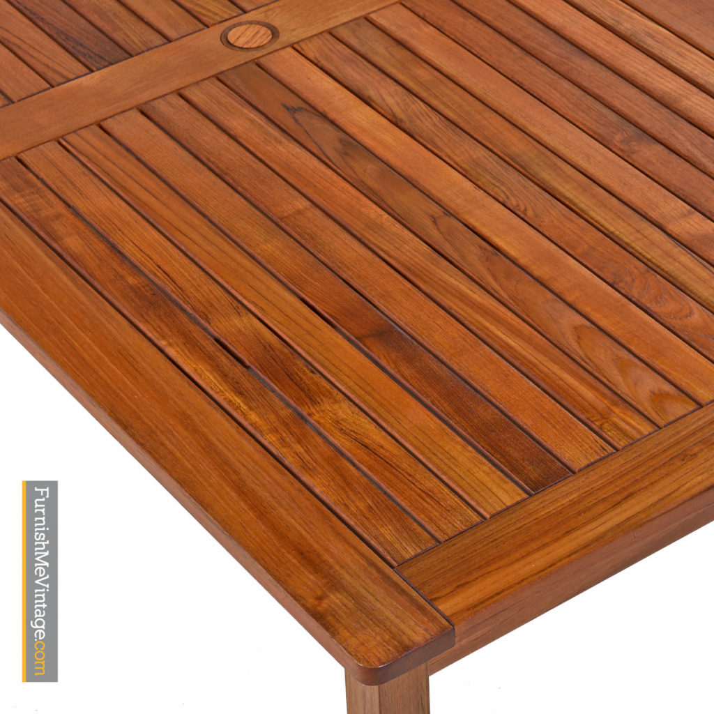 Restoration Hardware Solid Teak Outdoor Dining Table & (4) Chair Set