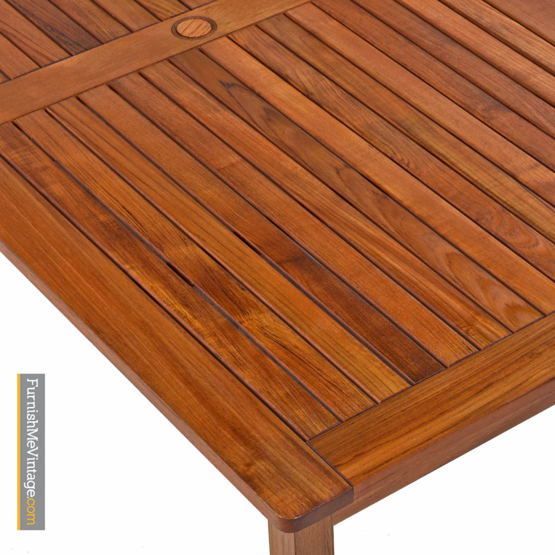 Restoration Hardware Solid Teak Outdoor Dining Table &amp; (4) Chair Set