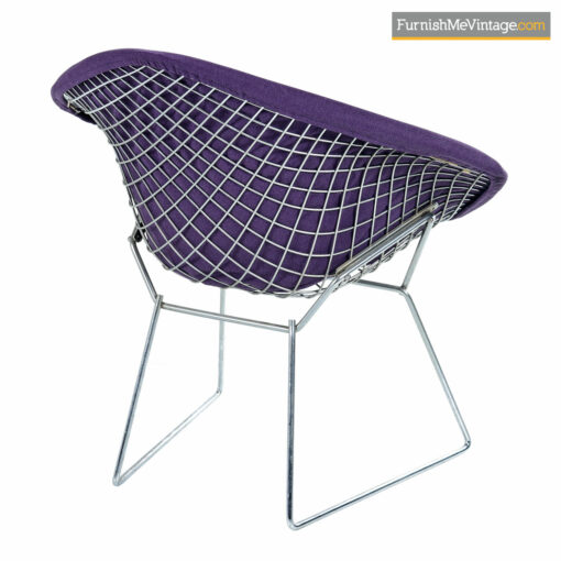 Diamond Chair Harry Bertoia For Knoll - Full Cover Plum Knoll Tweed