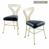 Deco Modern Patio Dinette - Salterini Style Gilt Metal & Glass