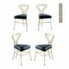 Deco Modern Patio Dinette - Salterini Style Gilt Metal & Glass