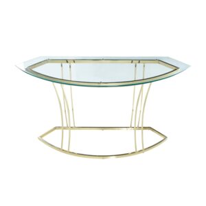 Vintage 1970s Hollywood Regency Gold Colored Brass Console Table