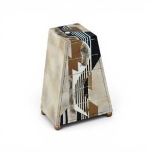 Lam Lee Art Deco and Memphis Style Pyramid Shaped Jewelry Chest