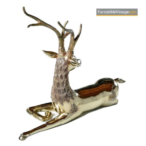 hollywood regency brass deer