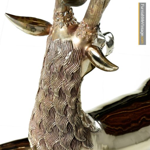 hollywood regency gold brass deer