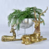 Sarreid planter large brass deer
