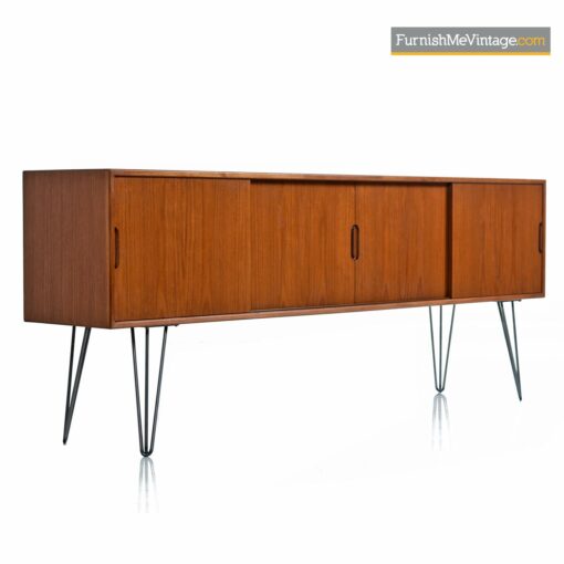 hairpin leg danish teak credenza