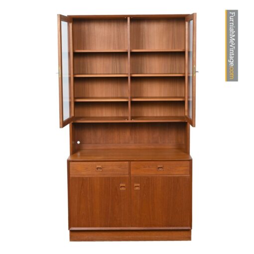 scandinavian modern teak hutch cabinet