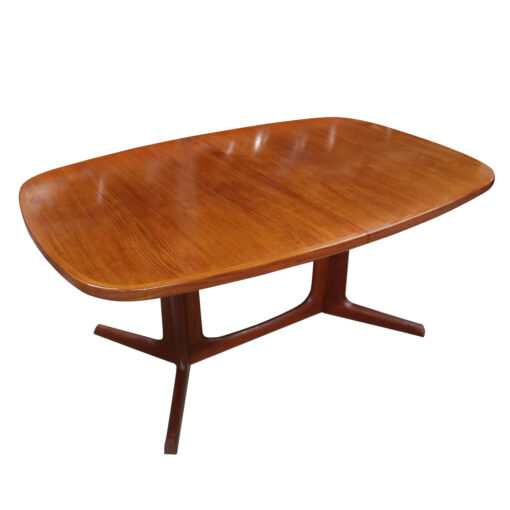 Expanding Danish teak dining table by Gudme Mobelfabrik