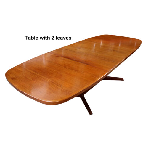 Expanding Danish teak dining table by Gudme Mobelfabrik