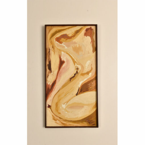 Henry Putney Abstract Female Figure Mid Century Modern Diptych Painting