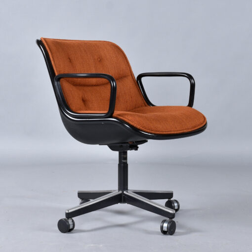 Orange Knoll Executive Chairs designed by Charles Pollock