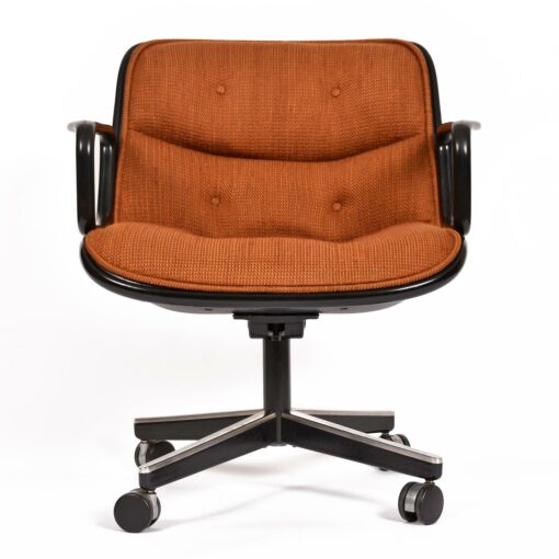 Charles Pollack for Knoll Burnt Orange Executive Chairs