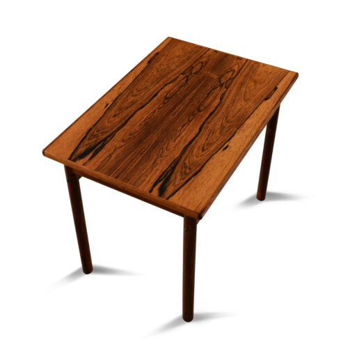 Professionally refinished vintage Danish rosewood side table