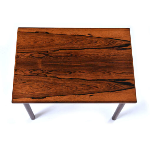 Professionally refinished vintage Danish rosewood side table