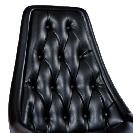 Vladimir Kagan for Chromcraft black tufted Unicorn Star Trek Sculpta chairs