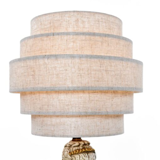 Linen tiered lamp shade