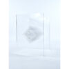 lucite dining table with diamond center