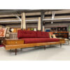 Adrian Pearsall red daybed-sofa attached end tables