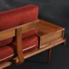 mid century modern platform sofa