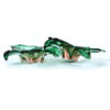 pink green murano glass dish