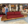 Vintage red Adrian Pearsall daybed sofa