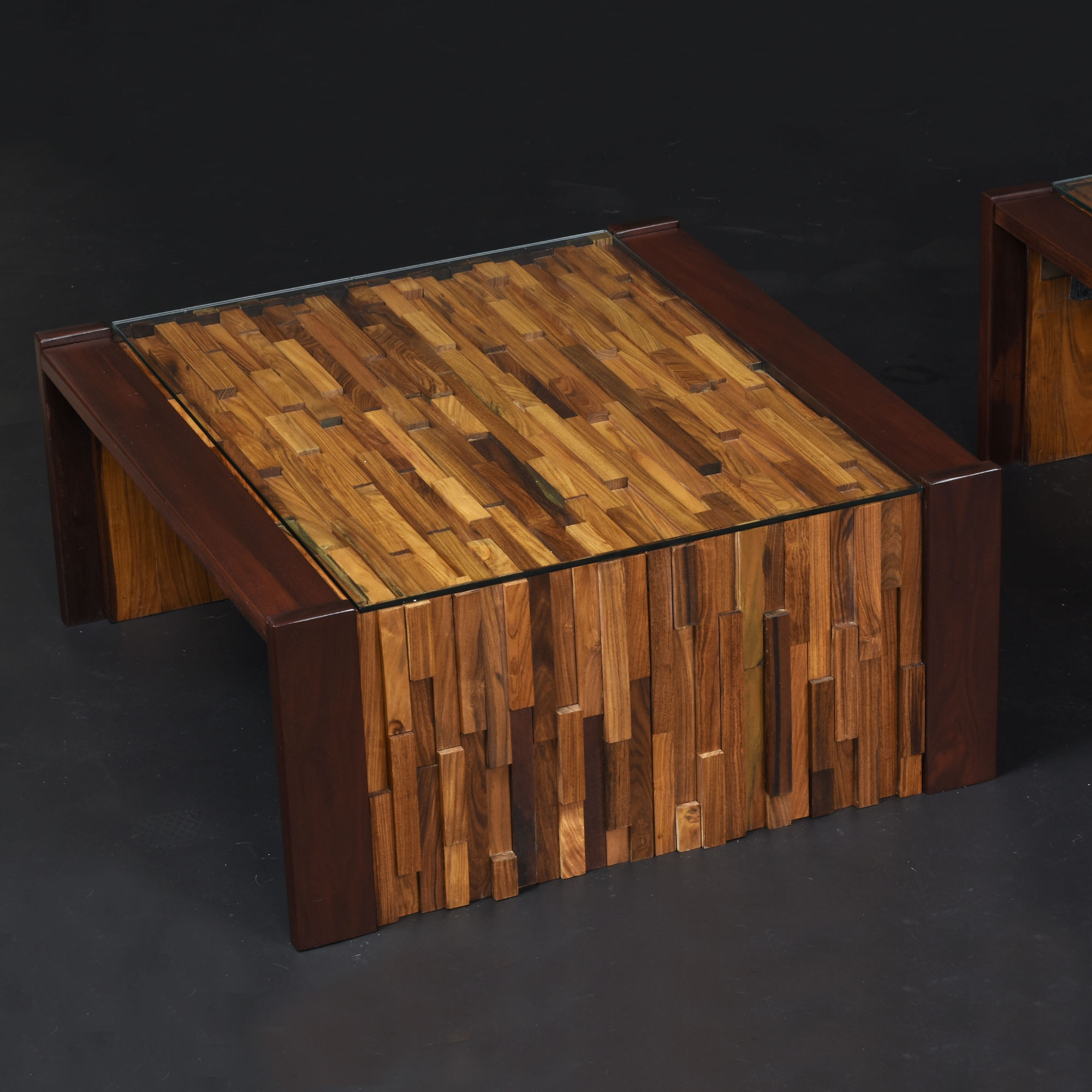 Percival Lafer Brazlian Modern rosewood end tables