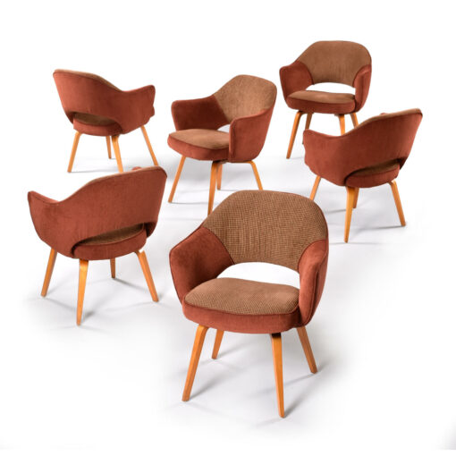 Beige and Mauve Knoll Saarinen Executive chairs