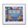 Quilted textile painting on canvas
